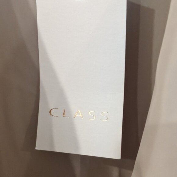 CLASS ITALY Women's Lightweight Coat Jacket Trench Coat sz Medium Beige Grey - Picture 5 of 10